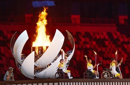 Opening ceremony of Tokyo 2020 Paralympics. Credit: Prashant and Ruth Faulkner for the International Paralympics Committee.